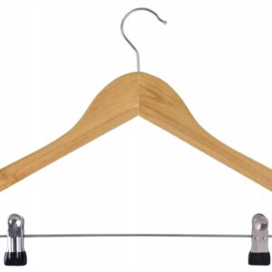 Drewniany wieszak z klipsami Henryk 5 sztuk