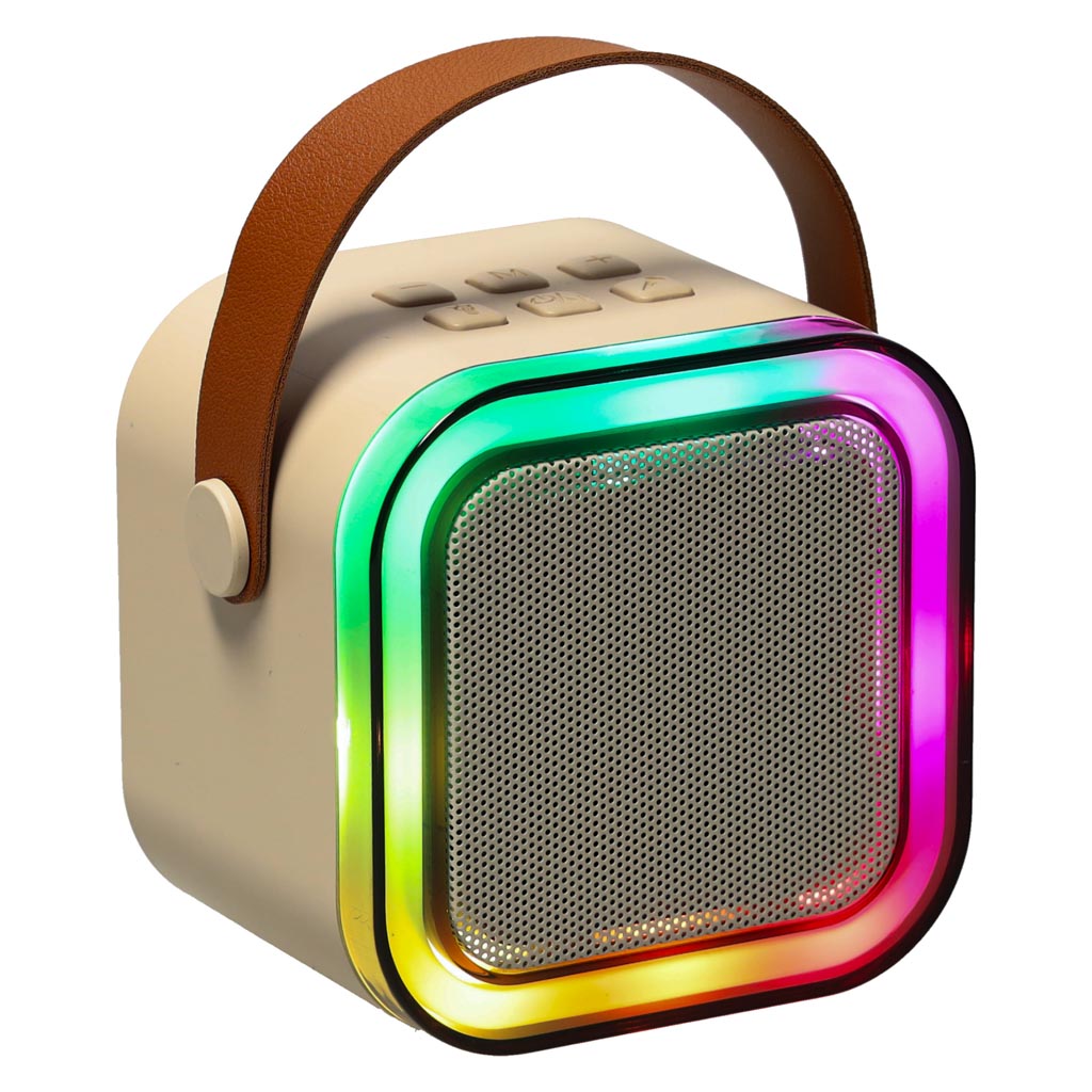 Zestaw-do-karaoke-mikrofon-glosnik-przenosny-BLUETOOTH-USB-LED-bezowy-162857