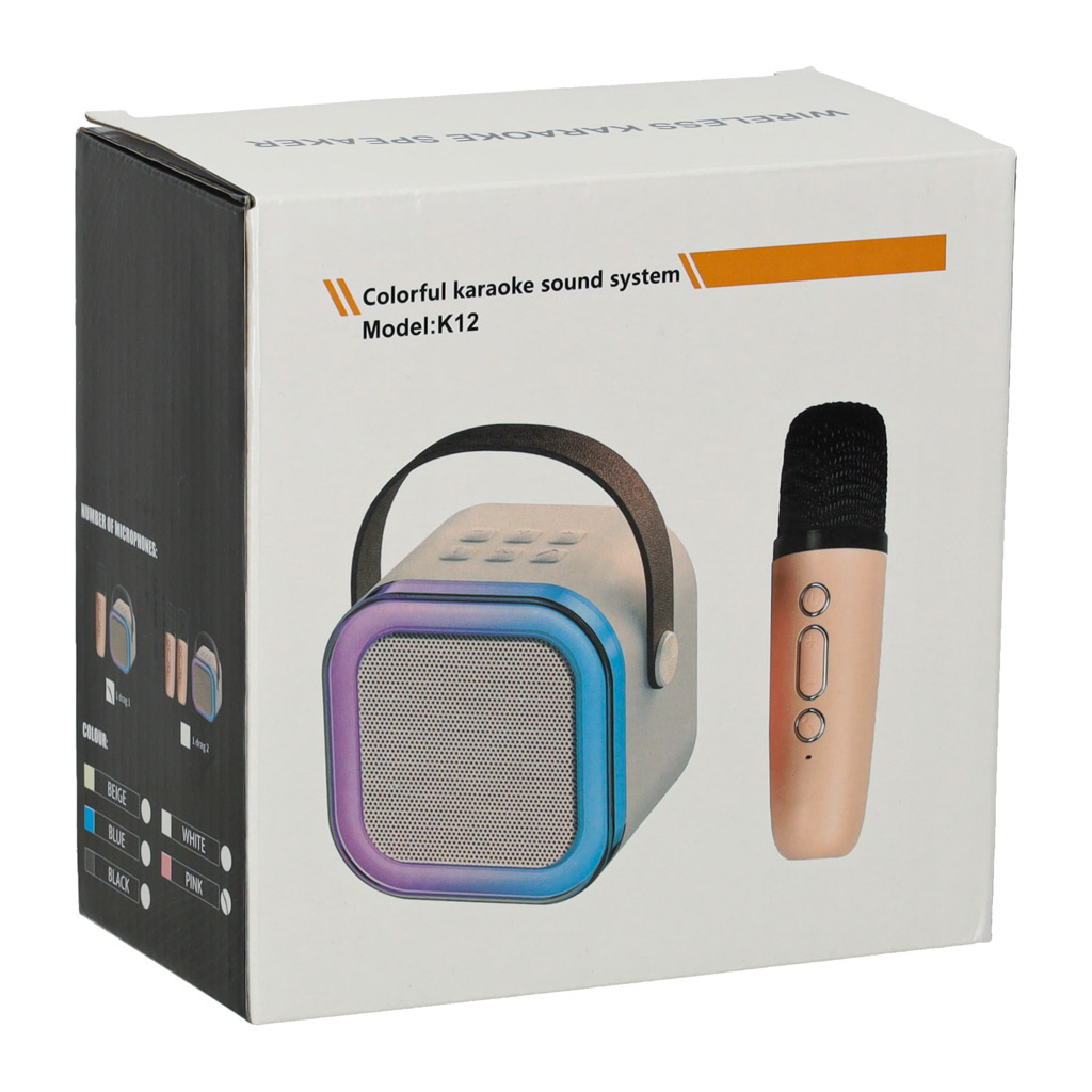 Zestaw-do-karaoke-mikrofon-glosnik-przenosny-BLUETOOTH-USB-LED-bezowy-162863