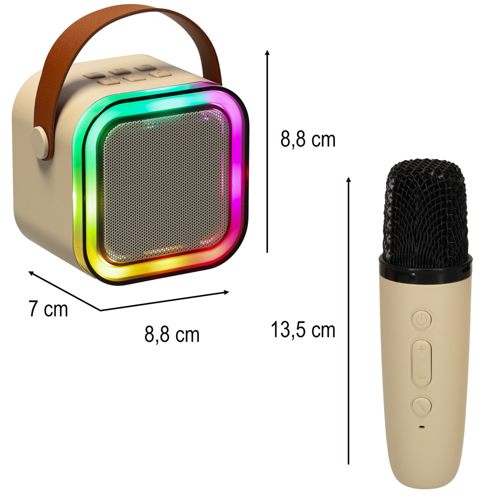Zestaw-do-karaoke-mikrofon-glosnik-przenosny-BLUETOOTH-USB-LED-bezowy-162864